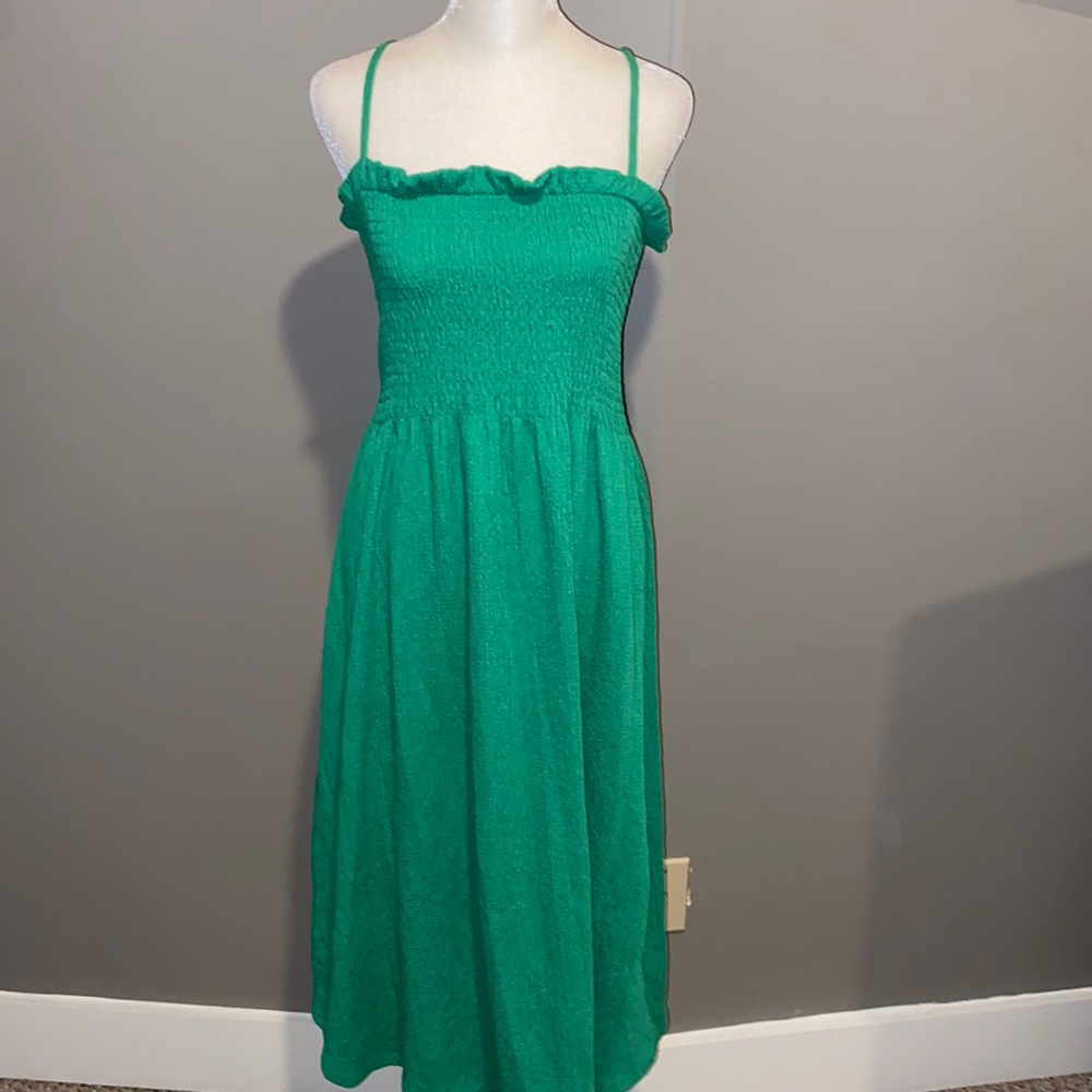 HM Green Scrunch Dress